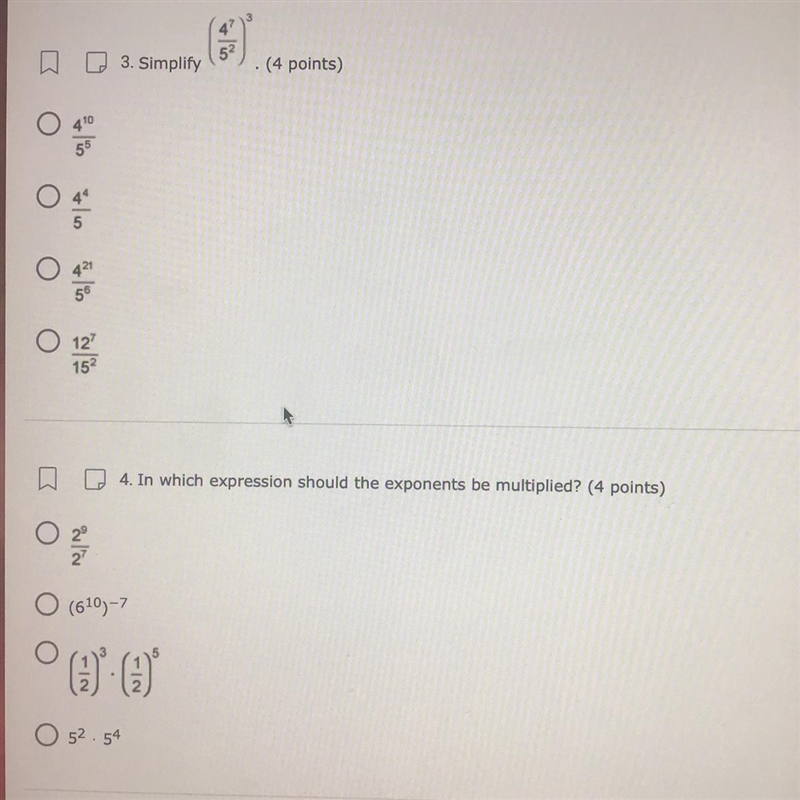 Exponent rules 2 problems, please help.-example-1