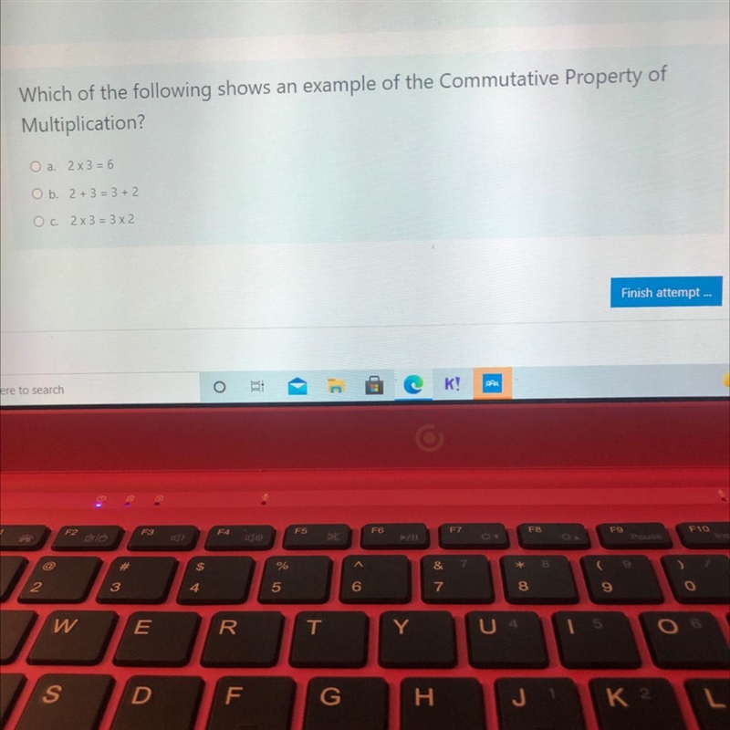 Which of the following shows an example of the commutative property of multiplication-example-1