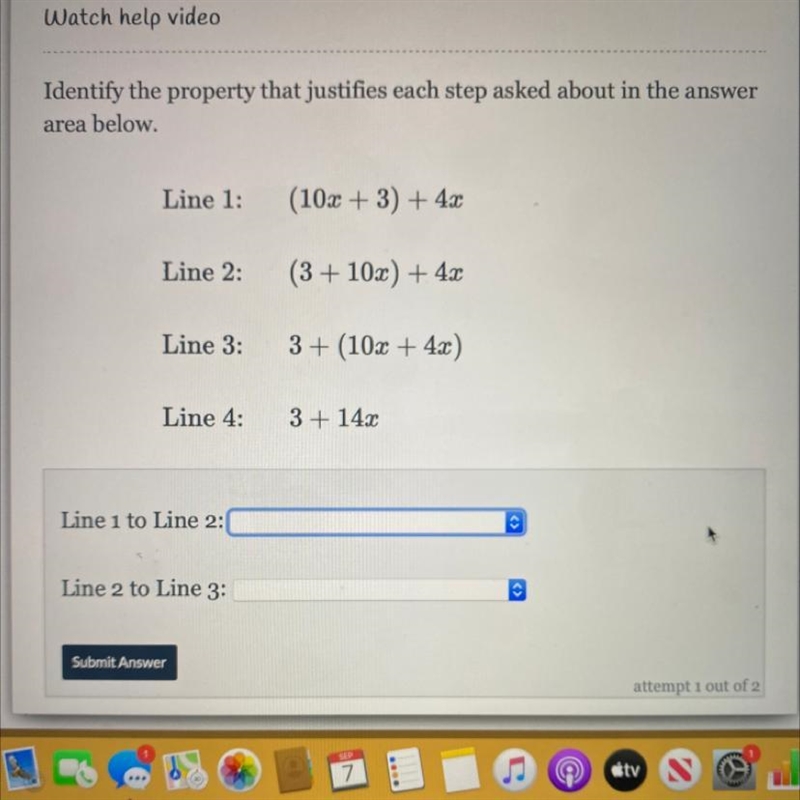 Help! (pic above) answer chooses for both: a. associative property of addition b. associative-example-1