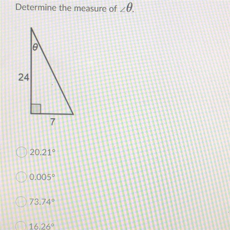 Determine the measure of <0 20.21° 0.005 73.74° 16.26°-example-1