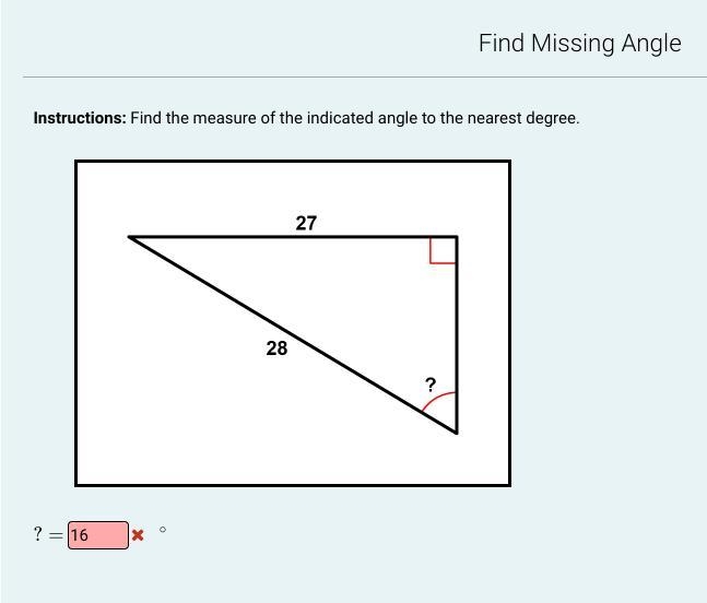 I need help ASAP!!Please help me Find missing angle-example-1