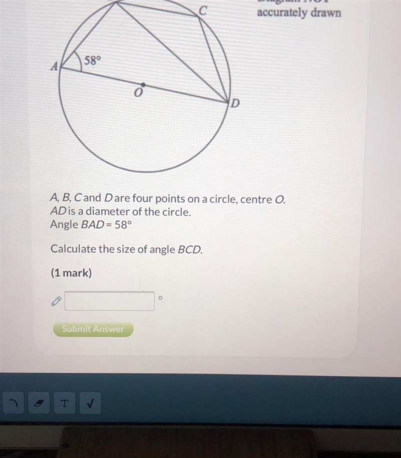 Calculate the size of angle BCD-example-1