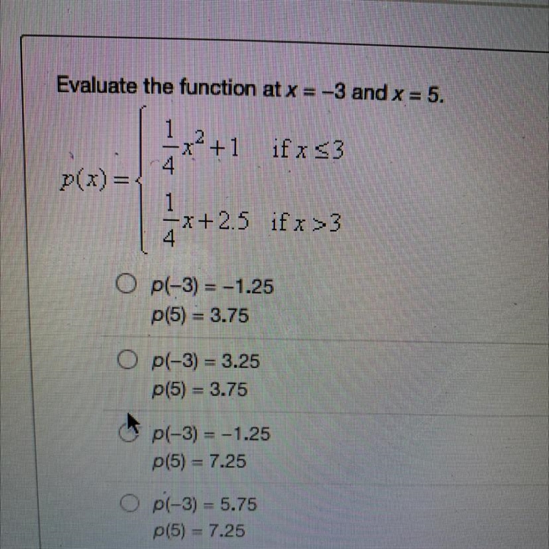 Evaluate the function. Please help! ASAPPP!!!!-example-1