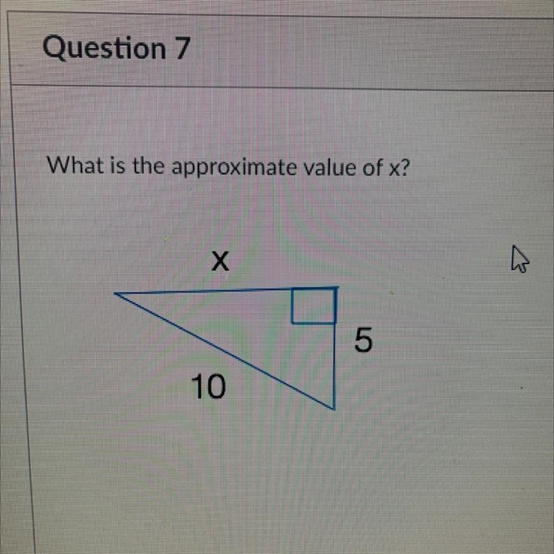 What is the approximate value of x?-example-1