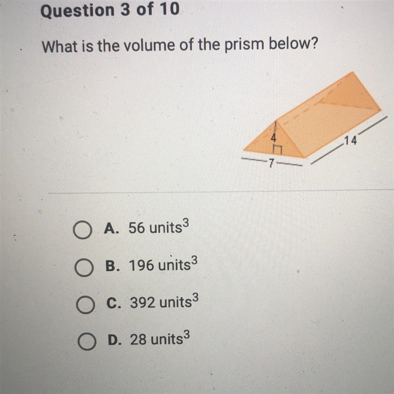 What is the volume of the prism below-example-1