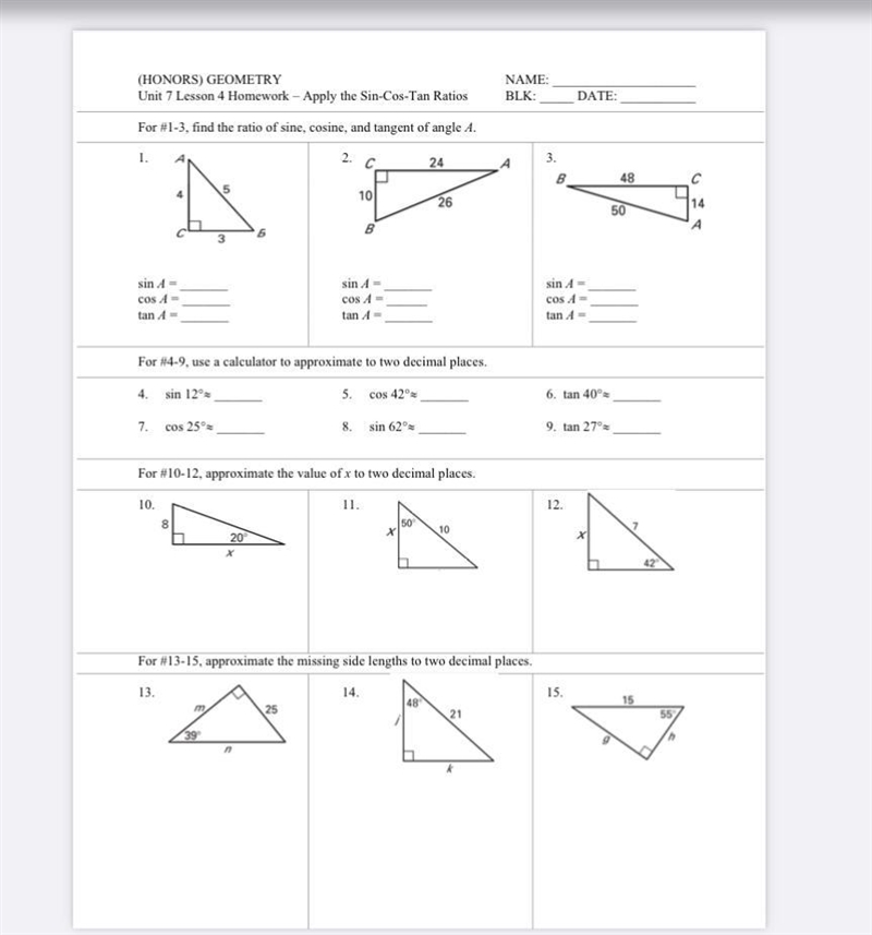 I need help with Trigonometry. Can someone explain to me how to do it? Here’s a worksheet-example-1