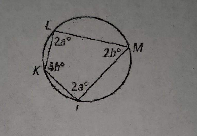 Find the value of a and b. ​-example-1