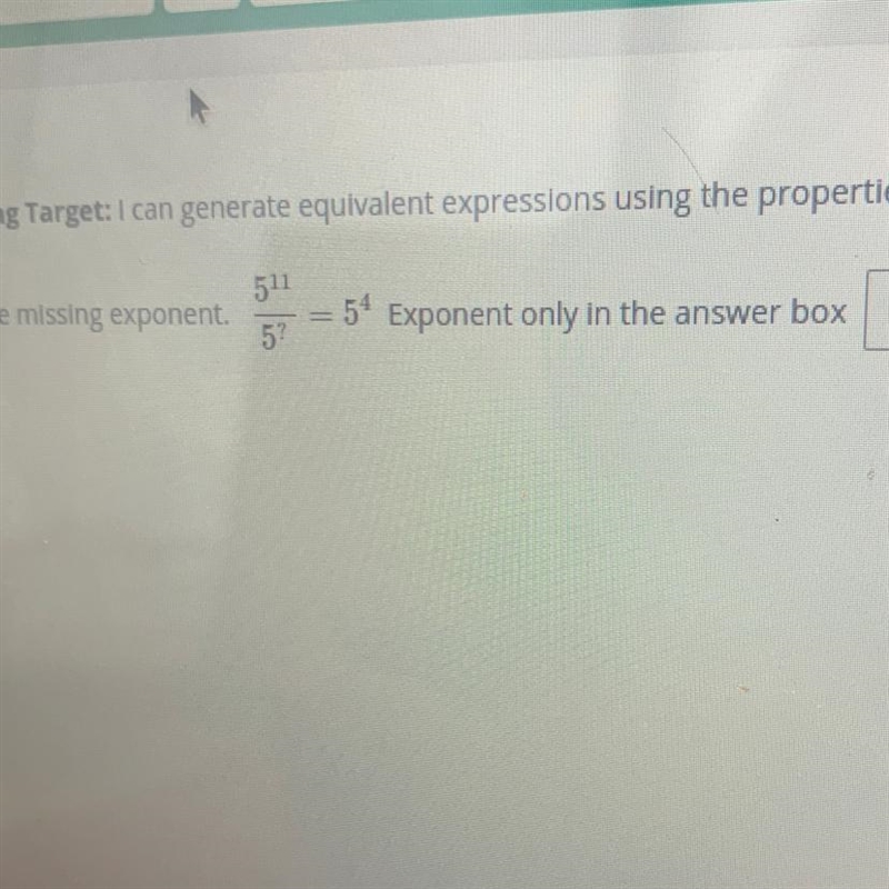 It has to be a exponent-example-1