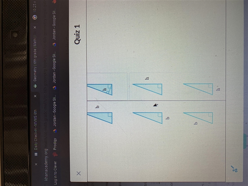 Match the base to the corresponding height.-example-1