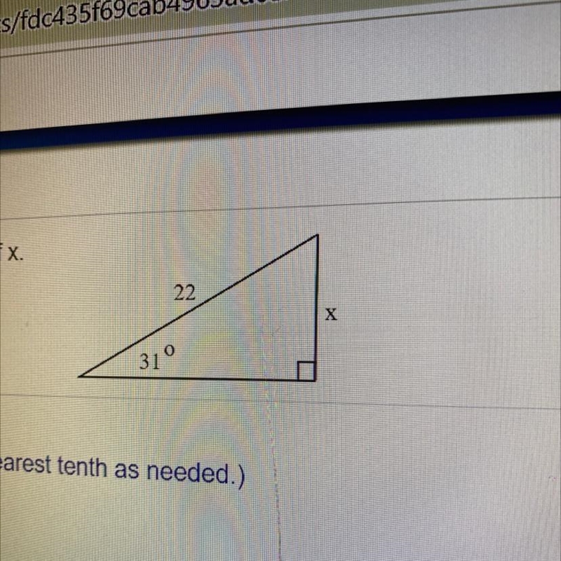 Please help me find the value of x for this trig question-example-1