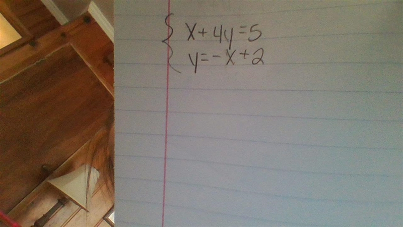 Solve using substitution. I know that the answer is (1,1), but I have to show my work-example-1