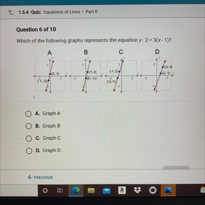 What graph would be correct?-example-1