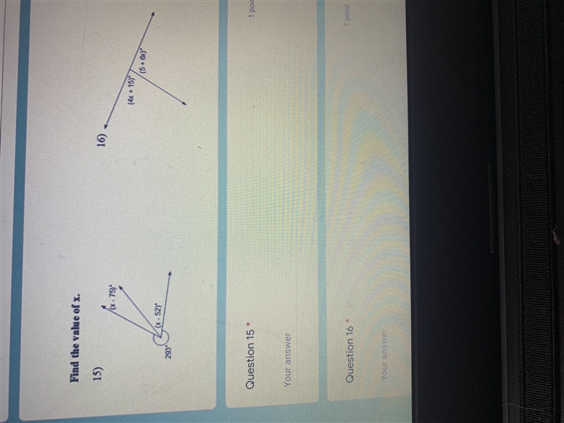 Find value of x (show all work)-example-1