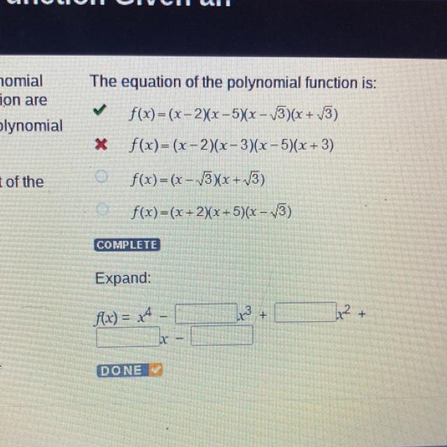 Please help, expand f(x)=x^4 - X^3 + X^2+ X--example-1