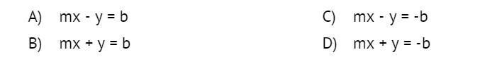 Written in standard form, the equation y = mx + b becomes-example-1