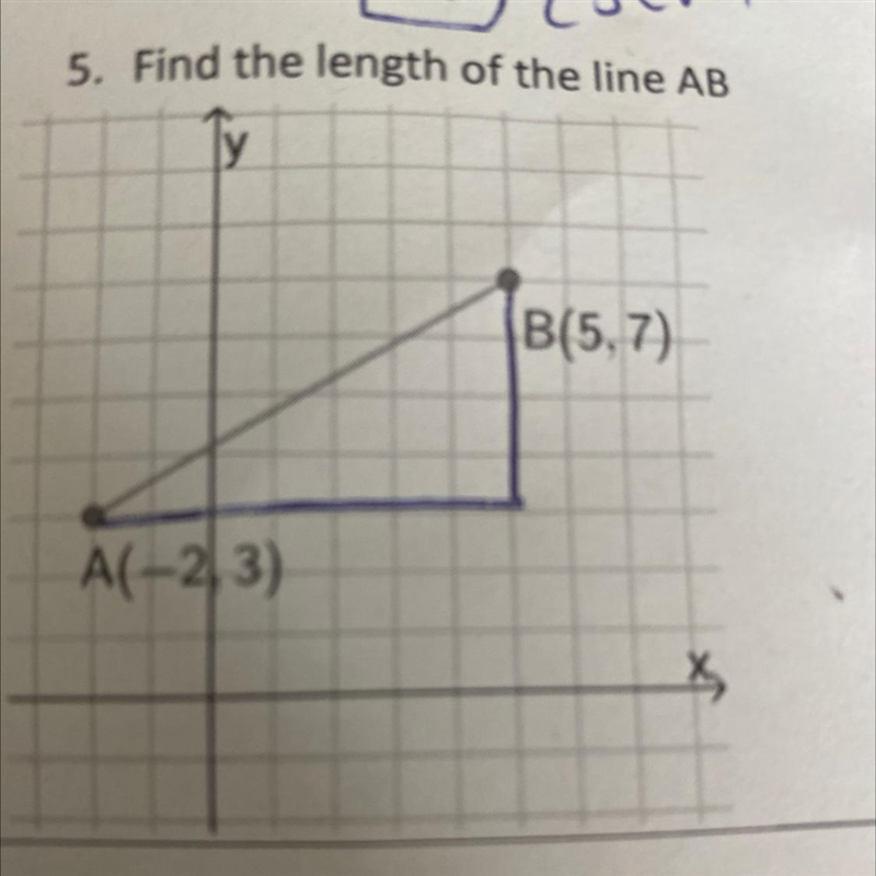 Find the length of the line AB-example-1