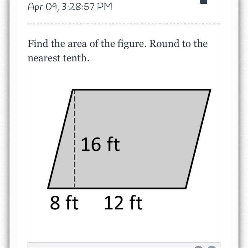 Find the area of the figure round to the nearest tenth-example-1