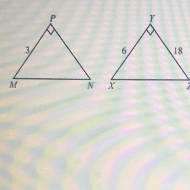 Consider the pair of triangles given below. If MPN ~ XYZ then the length of side PN-example-1