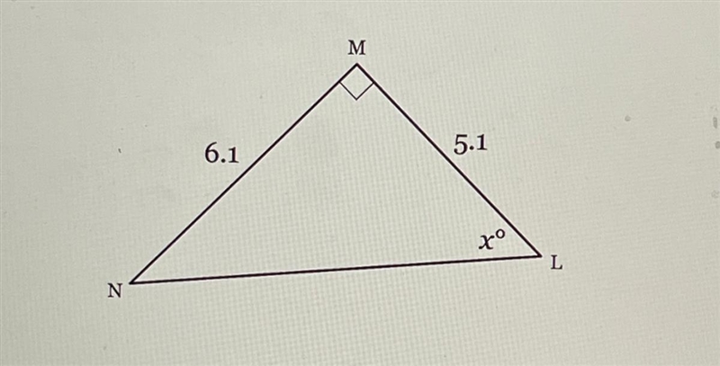 Solve for x. Round to the nearest tenth of a degree, if necessary-example-1