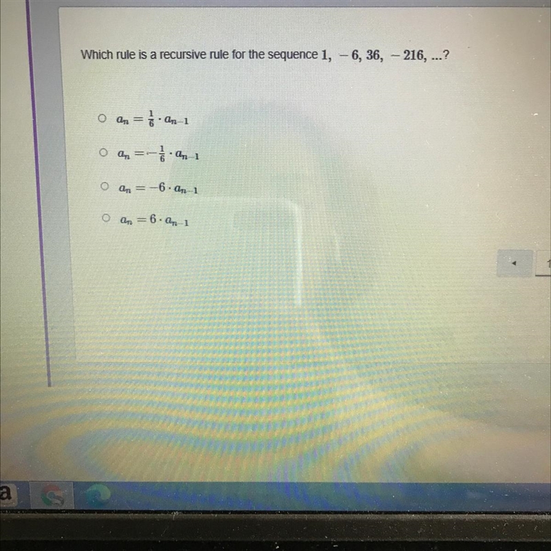 Which rule is a recursive rule for the sequence 1,-6,36, -216-example-1