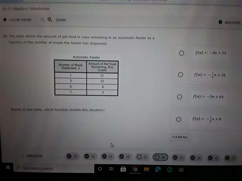 Based on the table, which function models this situation?-example-1