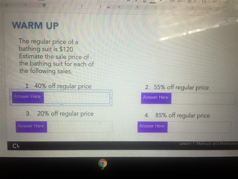 What’s does 120$ plus 40% mean-example-1