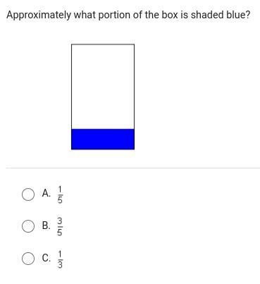 Approximately what portion of the box is shaded blue?-example-1