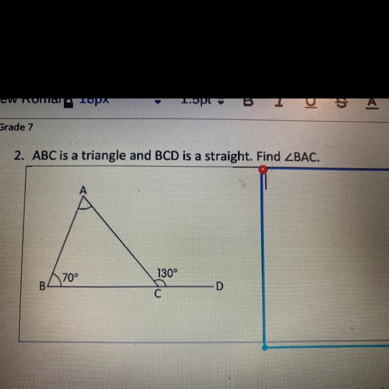 I need to find angle BAC-example-1