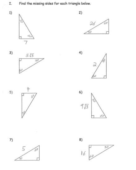 Help plz solve for sides on 30-60-90 triangles 50 POINTS-example-1