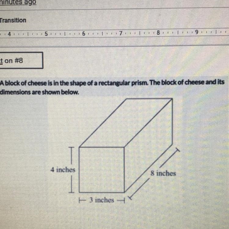 What is the surface area of this block of cheese? (Don’t forget units)-example-1