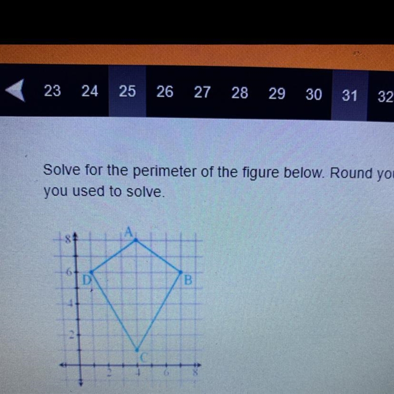 Solve for the perimeter of the figure below. Round your answer to the nearest hundredth-example-1