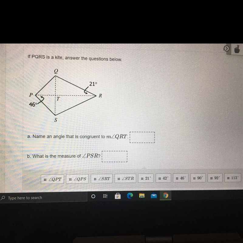 If PQRS is a kite, answer the question below.-example-1