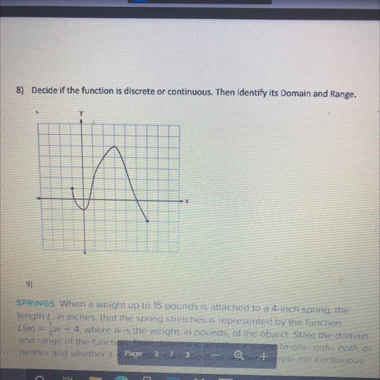 HELP PLEASEEEE look at image Decide if the function is discrete or continuous. Then-example-1