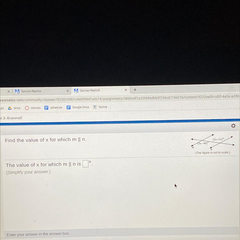 Find the value of x for which m || n is...-example-1