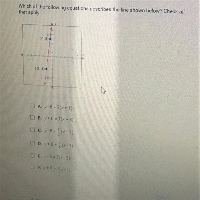 HELPP MEEE 20 POINTS !!! NO BOTS OR I WILL REPORT !!!Which of the following equations-example-1