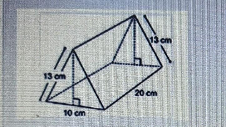 A candybar box is in the shape of a triangular prism. the volume of the box is 1,200 cubic-example-1