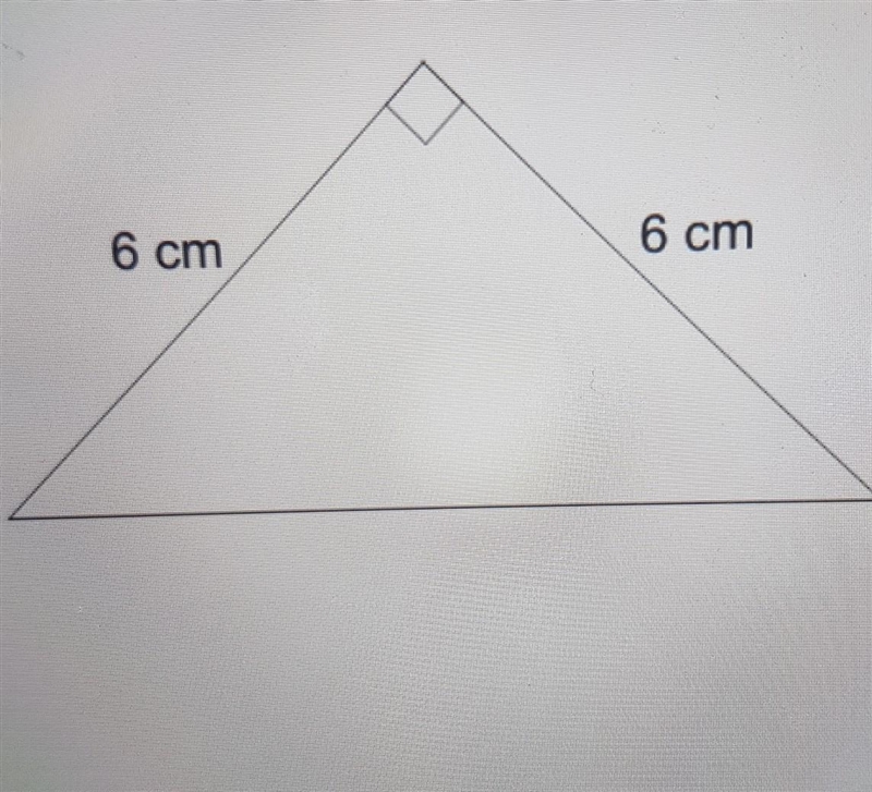 Calculate the area of the triangle. State the units of your answer. 6 cm 6 cm​-example-1