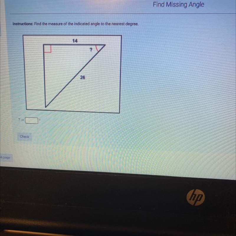 Find the measure of the indicated angle to the nearest degree-example-1