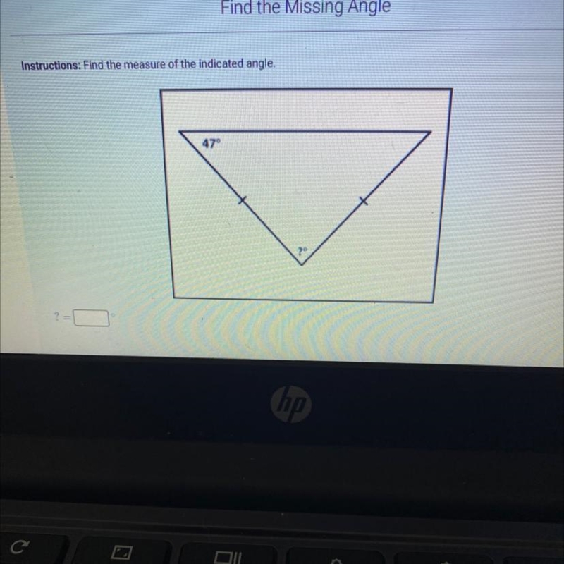 Find the measure of the indicated angle.-example-1