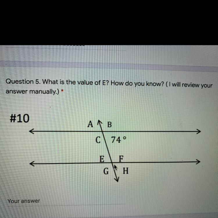 Question 5. What is the value of E? How do you know?-example-1