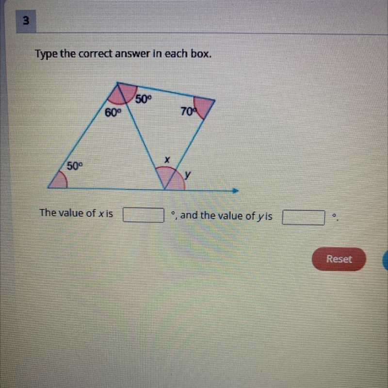 The value of x is_____and the value of y is ___.-example-1