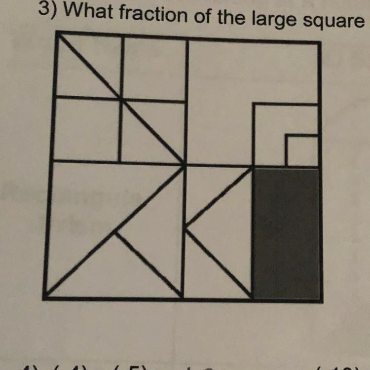 What fraction of the large square is shaded?-example-1