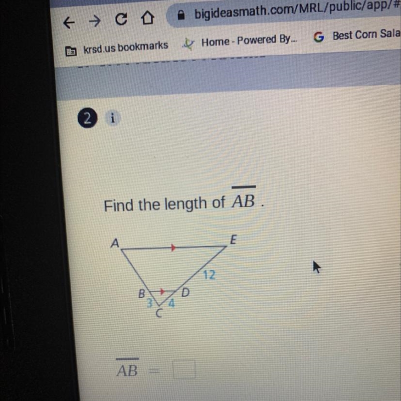 Find the length of AB.-example-1