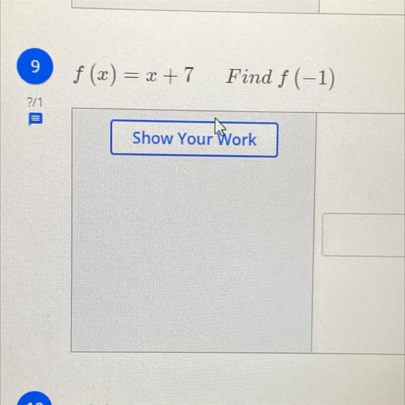 F(x)=x+7 f(-1) help!-example-1