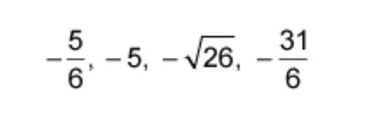 Order the set of numbers from least to greatest:-example-1