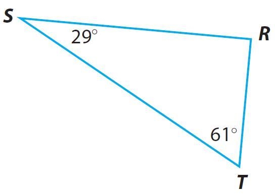 Find the missing angle in the triangle. Question 1 options: A. 90° B. 25° C. 108° D-example-1