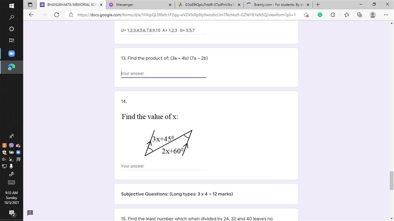 Solve Number 14 Find the value of x-example-1