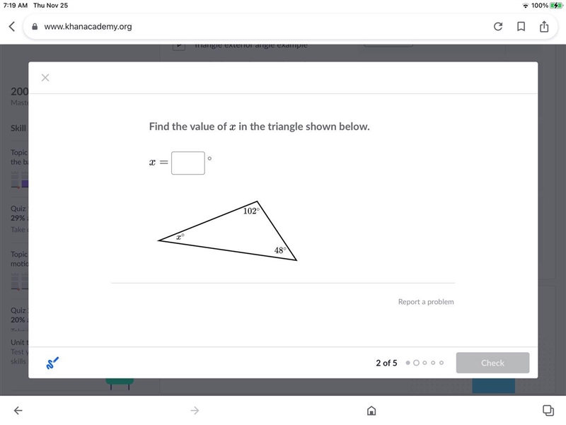 Help plz this is difficult Please explain how to get the measure of the angle because-example-1