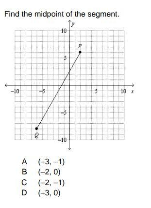 Find the midpoint of the segment (-3,-1) (-2,0) (-2,-1) (-3,0)-example-1