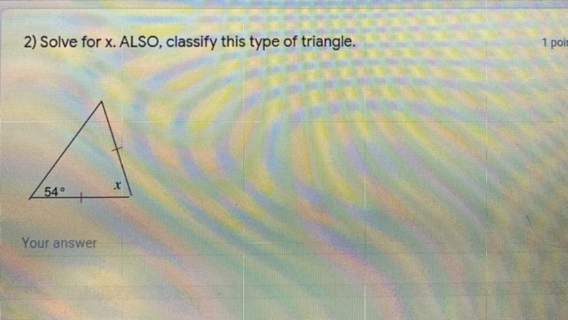 Help!! Solve for x ALSO claissfy this type of triangle-example-1